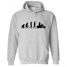 Evolution Funny Classic Unisex Kids and Adults Pullover Hoodie For Bikers
